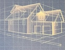 Metal Building Sourcing blueprint building logo